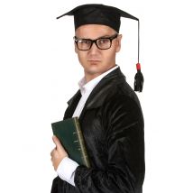 Coiffe D'étudiant Adulte - Thème: Uniforme - Couleur: Noir - Taille: Taille Unique