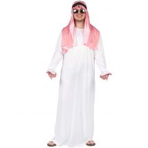 Déguisement Emir Arabe Homme - Thème: Peuples Du Monde - Couleur: Blanc - Taille: M