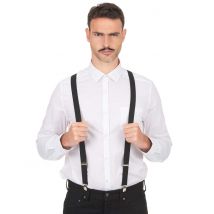 Bretelles Noires Adulte - Thème: Uniforme - Couleur: Noir - Taille: Taille Unique