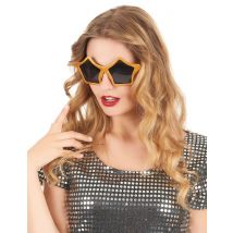 Lunettes Étoiles Adulte - Thème: Humour - Argent