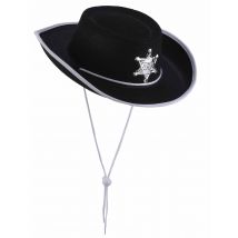 Chapeau Cowboy Noir Enfant - Thème: Western - Couleur: Noir - Taille: Taille Unique