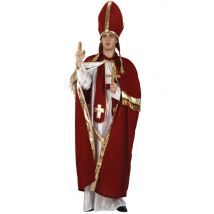 Déguisement Pape Rouge Et Blanc Homme - Thème: Religions - Couleur: Rouge - Taille: M / L