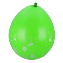 8 Ballons Verts Motifs Petits Nounours - Thème: Humour - Couleur: Vert - Taille: Taille Unique