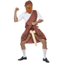 Déguisement Humoristique Écossais Homme - Thème: Humour - Couleur: Rouge - Taille: M