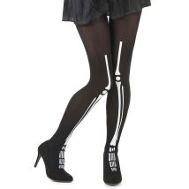 Collant Squelette Femme Halloween - Thème: Halloween - Couleur: Noir - Taille: M / L