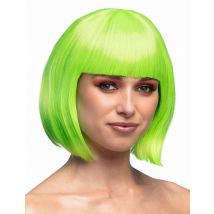 Perruque Courte Verte Fluo Femme - Thème: Fluo, Phospho Et Uv - Couleur: Autres - Taille: Taille Unique
