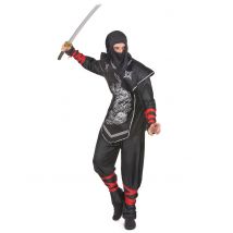 Déguisement Ninja Dragon Argentés Homme - Thème: Peuples Du Monde - Couleur: Noir - Taille: Taille Unique (42)