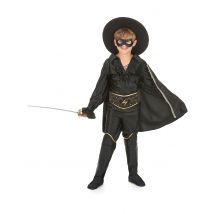 Déguisement Justicier Masqué Noir Garçon - Thème: Héros Et Super Méchants - Couleur: Noir - Taille: M 7-9 ans (120-130 cm)
