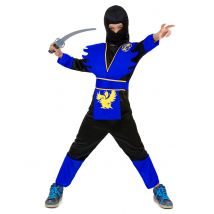 Déguisement Ninja Bleu Garçon - Thème: Peuples Du Monde - Couleur: Bleu - Taille: M 7-9 ans (120-130 cm)