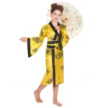 Déguisement Chinoise Jaune Fille - Thème: Peuples Du Monde - Couleur: Jaune - Taille: S 4-6 ans (110-120 cm)