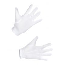 Gants Courts Blancs Adulte - Thème: Les Incontournables - Couleur: Blanc - Taille: XL