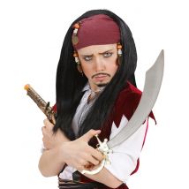 Perruque Pirate Enfant - Thème: Pirates - Couleur: Noir - Taille: Taille Unique