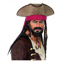 Chapeau Pirate Homme - Thème: Pirates - Couleur: Marron - Taille: Taille Unique