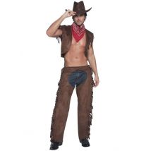 Déguisement Cowboy Homme Sexy - Thème: Western - Couleur: Marron - Taille: M