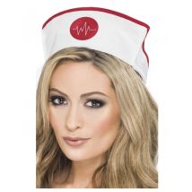 Chapeau Infirmière Femme - Thème: Infirmières, Médecins - Couleur: Blanc - Taille: M