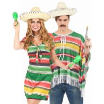 Déguisement De Couple Mexicains - Thème: Peuples Du Monde - Couleur: Coloré - Taille: Taille Unique