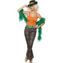Déguisement Pimp Lady Femme - Thème: Rétro - Couleur: Orange - Taille: M
