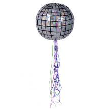 Piñata Boule À Facettes Disco 30 Cm - Thème: Disco - Couleur: Argenté / gris - Taille: Taille Unique