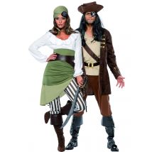 Déguisements Couple Pirates Buccaniers - Thème: Pirates - Blanc