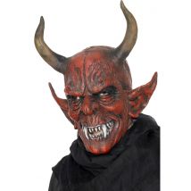 Masque Démon À Cornes Adulte Halloween - Thème: Magie Et Horreur - Couleur: Rouge - Taille: Taille Unique