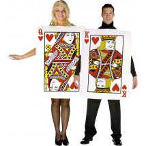 Déguisement Couple Cartes Roi Et Reine De Coeur - Thème: Humour - Couleur: Blanc - Taille: Taille Unique