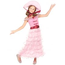 Déguisement Dame Du Sud Rose Fille - Thème: Renaissance Et 19ème - Couleur: Rose - Taille: 5-7 ans (128 cm)