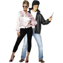 Déguisement De Couple Grease - Thème: Héros Et Super Méchants - Couleur: Rose - Taille: Taille Unique