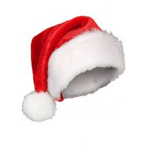 Bonnet Noël Avec Fausse Fourrure Blanche - Thème: Noël - Couleur: Rouge - Taille: Taille Unique