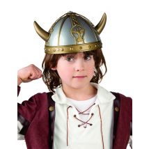 Casque Viking Enfant - Thème: Vikings - Couleur: Doré - Taille: Taille Unique