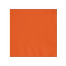 20 Serviettes En Papier Oranges 33 X 33 Cm - Thème: Magie Et Horreur - Couleur: Orange - Taille: Taille Unique
