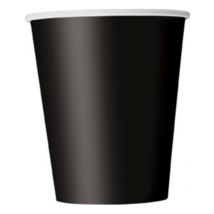 8 Gobelets En Carton Noirs 210 Ml - Thème: Magie Et Horreur - Couleur: Noir - Taille: Taille Unique