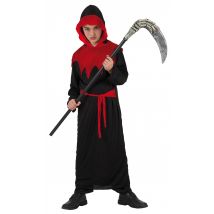 Déguisement faucheuse noir-rouge enfant