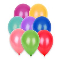 100 Ballons Multicolores 27 Cm - Coloré - Taille: Taille Unique