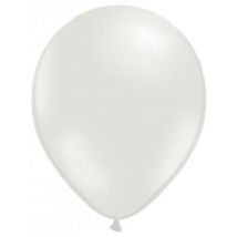 100 Ballons Blancs Perles Métallisés 29 Cm - Thème: Couleurs - Couleur: Blanc - Taille: Taille Unique