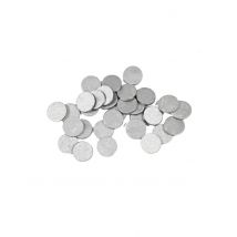 24 Confettis De Table Ronds Argent 1,2 Cm - Thème: Couleurs - Couleur: Argenté / gris - Taille: Taille Unique