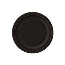 20 Petites Assiettes En Carton Noires 18 Cm - Thème: Couleurs - Couleur: Noir - Taille: Taille Unique