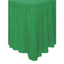 Jupe De Table Vert Émeraude En Plastique - Thème: Peuples Du Monde - Couleur: Vert - Taille: Taille Unique