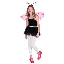 Kit Ailes Et Serre-tête Coccinelle Enfant - Thème: Animaux Et Petites Bêtes - Couleur: Rouge - Taille: Taille Unique