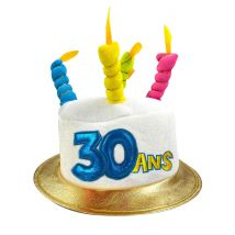 Chapeau Age 30 Adulte - Thème: Humour - Couleur: Blanc - Taille: Taille Unique