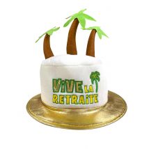 Chapeau Vive La Retraite - Thème: Humour - Couleur: Blanc - Taille: Taille Unique