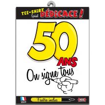 T-shirt Age 50 Ans - Thème: Humour - Couleur: Blanc - Taille: Taille Unique