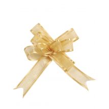 5 Mini Noeud Organdi Doré 16 Mm - Doré - Taille: Taille Unique