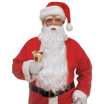 Grande Barbe Père Noël Adulte - Thème: Père Noël - Couleur: Blanc - Taille: Taille Unique