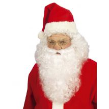 Perruque Avec Barbe Père Noël Adulte - Thème: Père Noël - Couleur: Blanc - Taille: Taille Unique