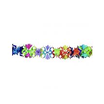 Guirlande Papier Multicolore Motif Fleurs - Thème: Hawaï - Couleur: Multicolore - Taille: Taille Unique