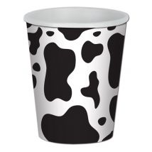 8 Gobelets En Carton Peau De Vache 266 Ml - Thème: Western - Couleur: Coloré - Taille: Taille Unique