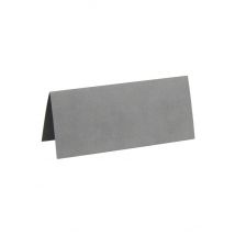 10 Marque-places Rectangulaires Argentés 3 X 7 Cm - Thème: Couleurs - Couleur: Argenté / gris - Taille: Taille Unique