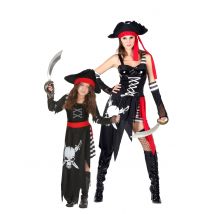 Déguisement De Couple Pirate Mère Et Fille - Thème: Déguisements Parents / Enfants - Couleur: Coloré - Taille: Taille Unique