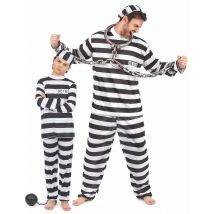 Déguisement De Couple Prisonnier Père Et Fils - Thème: Déguisements Parents / Enfants - Couleur: Coloré - Taille: Taille Unique