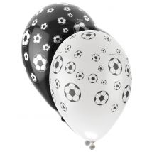 8 Ballons Latex Foot - Thème: Nationalité Et Supporters - Couleur: Multicolore - Taille: Taille Unique